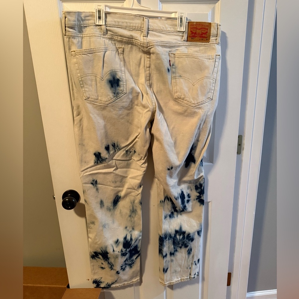 Men's Levi 541 Tie-Dye Jeans Size 40x32 - Picture 3 of 5